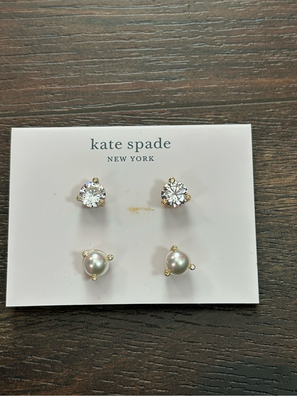 New Kate Spade New York Rise and Shine Set Of 2 Stud Earrings